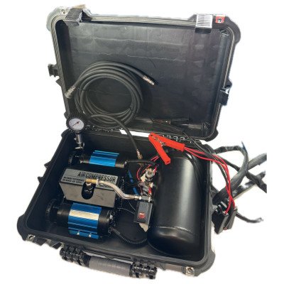 Compresor Doble Cilindro 180 PSI con Maleta (12V)