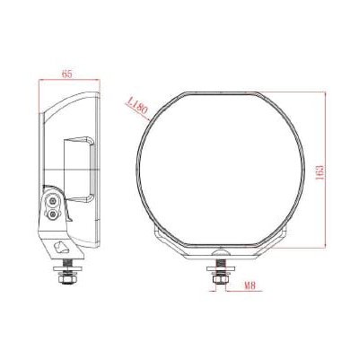 Foco LED Largo Alcance 13000lm Mitgler 4x4 | Doble Luz de Posición