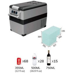 Alpicool 45L Portable Fridge Freezer 12V/24V/220V