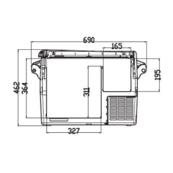Alpicool 45L Portable Fridge Freezer 12V/24V/220V