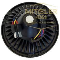 7" Round LED Headlight Black Bezel - ECE Approved LHD